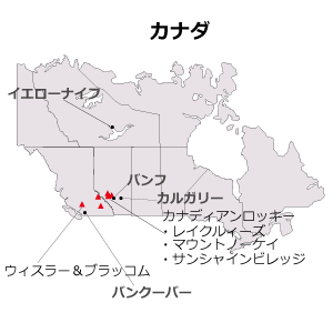 カナディアンロッキー　地図
